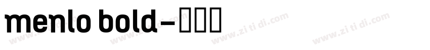 menlo bold字体转换